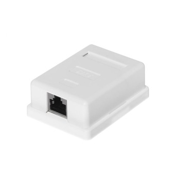 Priza completa de perete , Netrack , 1 x RJ45 8p8c FTP cat. 6 LSA , alb Priza completa de perete , Netrack , 1 x RJ45 8p8c FTP cat. 6 LSA , alb