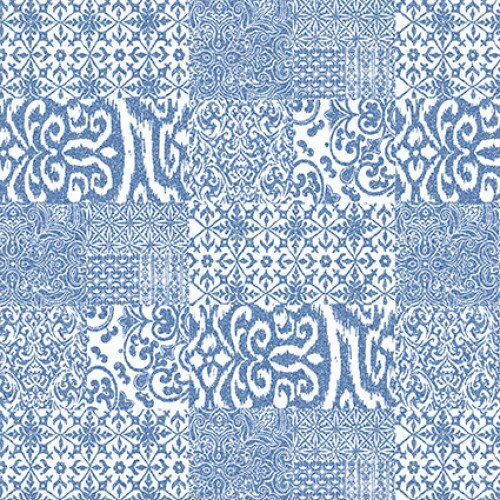 Tapet modern Verde II VD219149 0.53m X 10m Albastru/alb