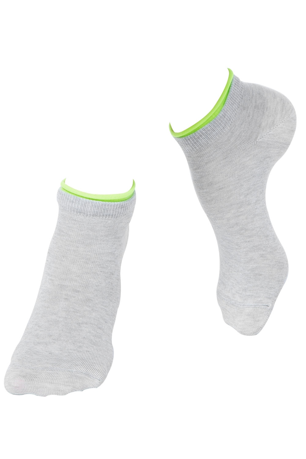 Sosete de bumbac scurte cu banda decorativa, Conte Elegant ACTIVE 035, Gri deschis