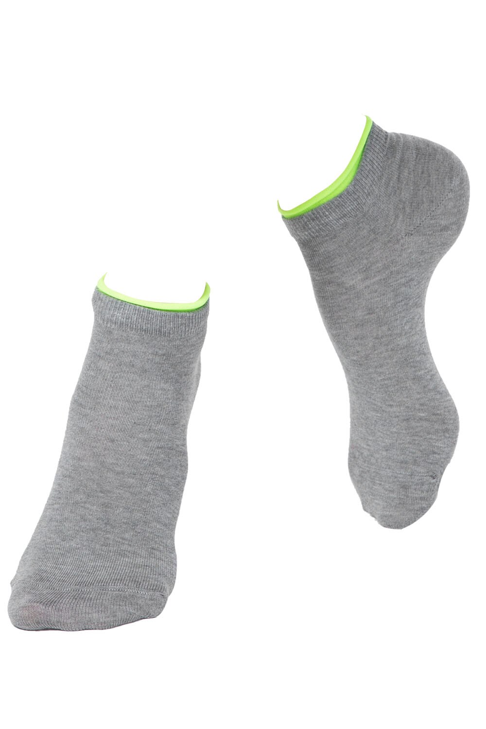 Sosete de bumbac scurte cu banda decorativa, Conte Elegant ACTIVE 035, Gri