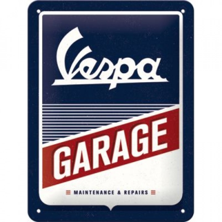 Vespa Garage fémtábla