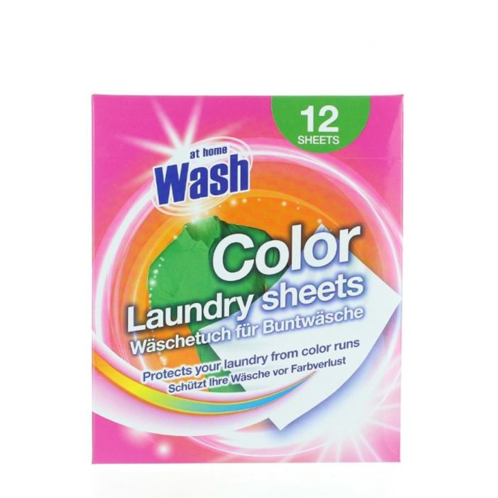 Absorbant de culoare At Home Wash , 12 buc