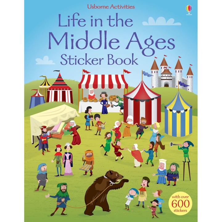 Carte de activitati "Life in the Middle Ages sticker book", 5 ani+, Usborne