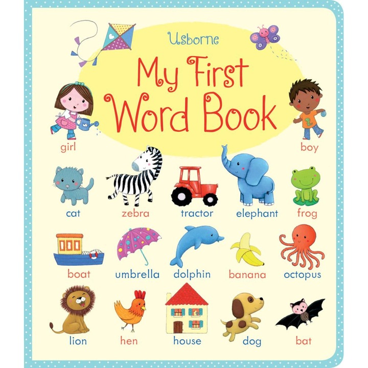 Carte "My first word book", cu pagini cartonate, 2 ani+, Usborne