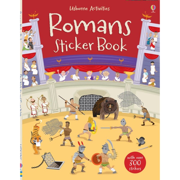 Carte de activitati "Romans sticker book", 5 ani+, Usborne