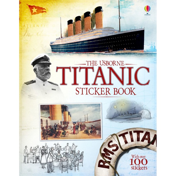 Carte de activitati "Titanic sticker book", 7 ani+, Usborne