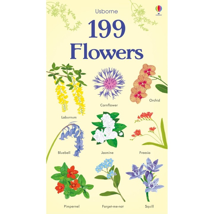 Carte "199 Flowers", cu coperta tare, 2 ani+, Usborne