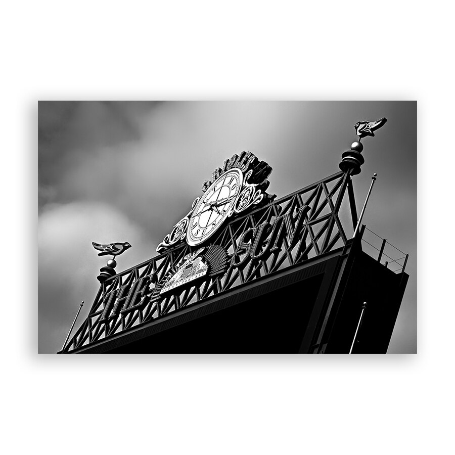 Tablou Canvas - Panou, Ceas, Monochhrom, 60 x 90 cm