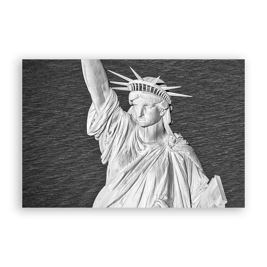 Tablou Canvas - New York, Statuia Libertatii, Monochrom, 60 x 90 cm