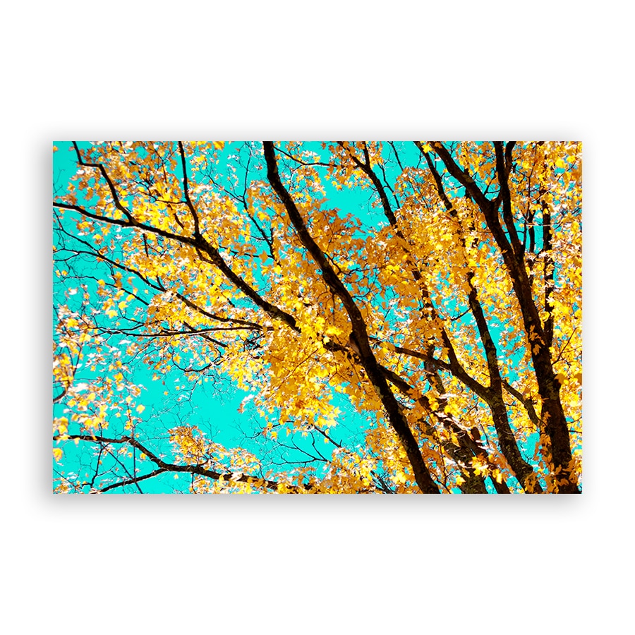 Tablou Canvas - Copac, Frunze, Floral, Galben, 60 x 90 cm