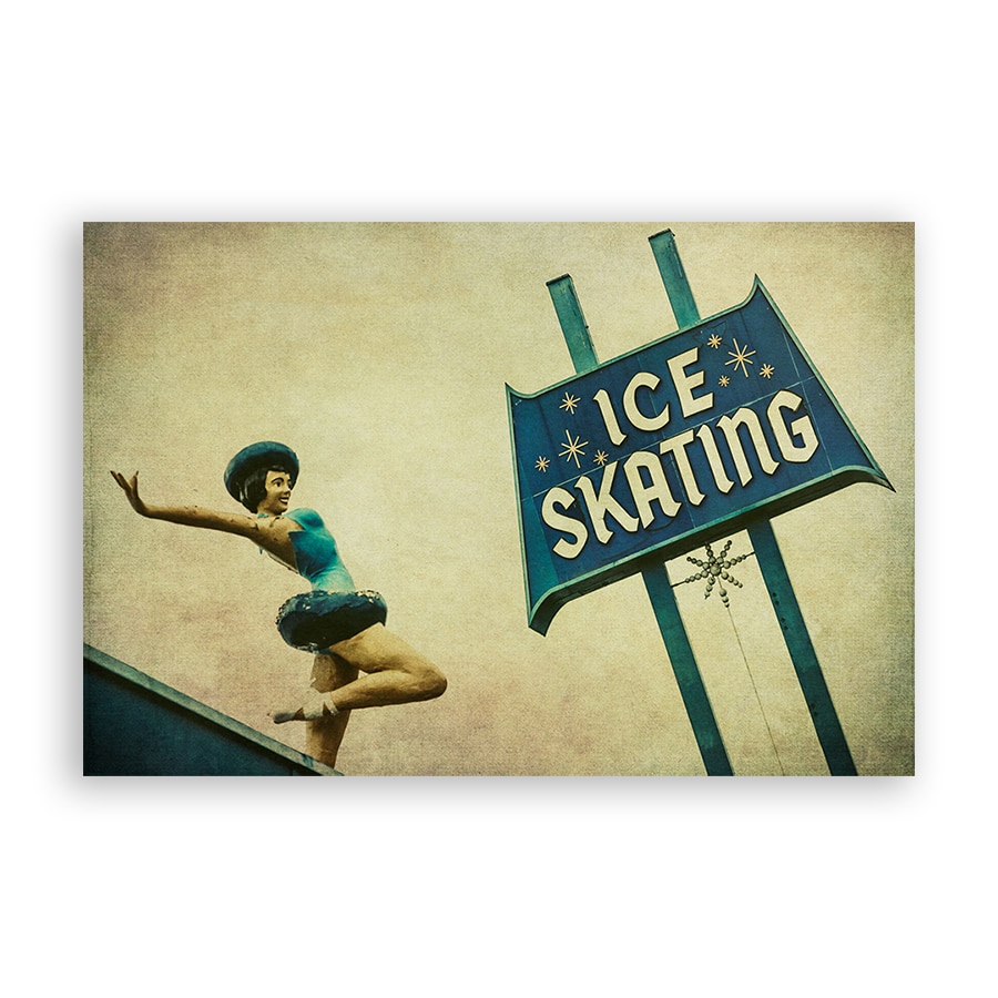 Tablou Canvas - Panou, Retro, Ice Skating, 60 x 90 cm