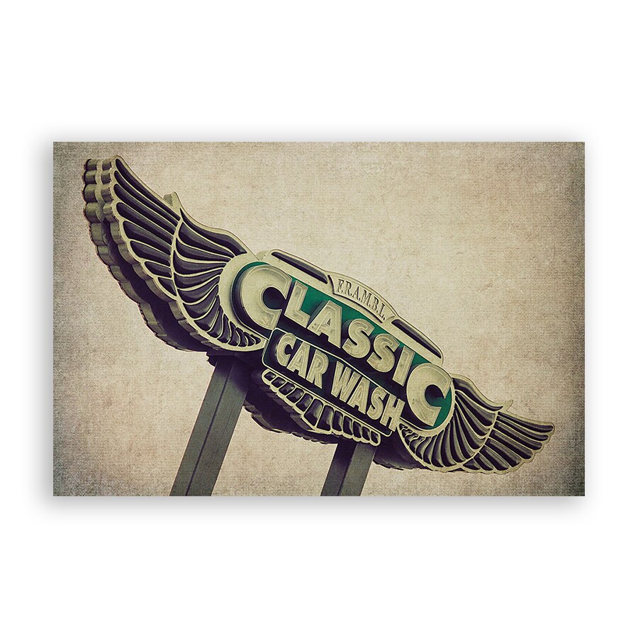 Tablou Canvas - Panou, Retro, Car Wash, 60 x 90 cm