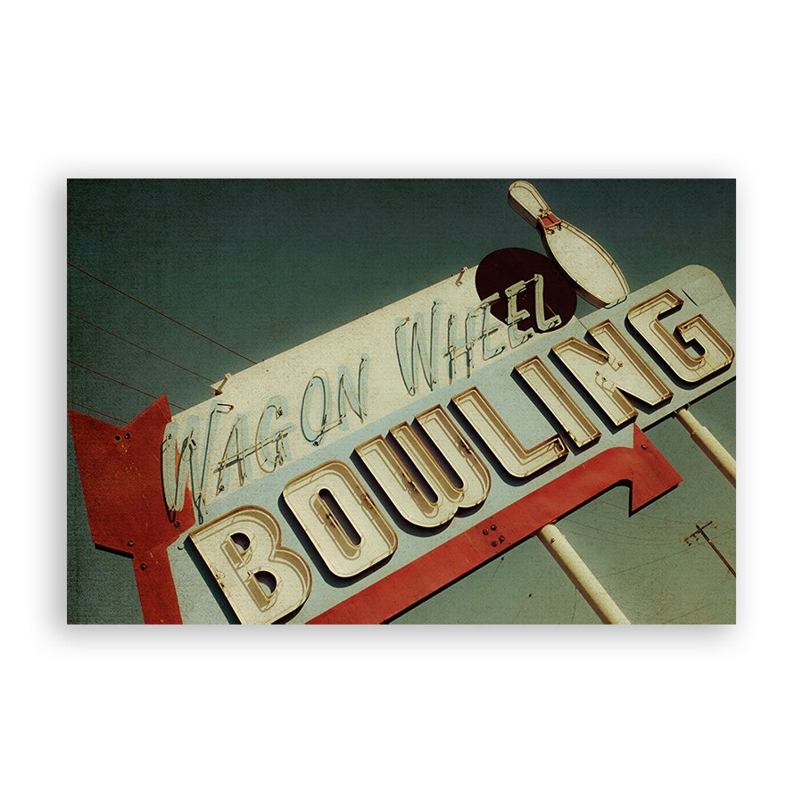 Tablou Canvas - Panou, Retro, Bowling, 60 x 90 cm