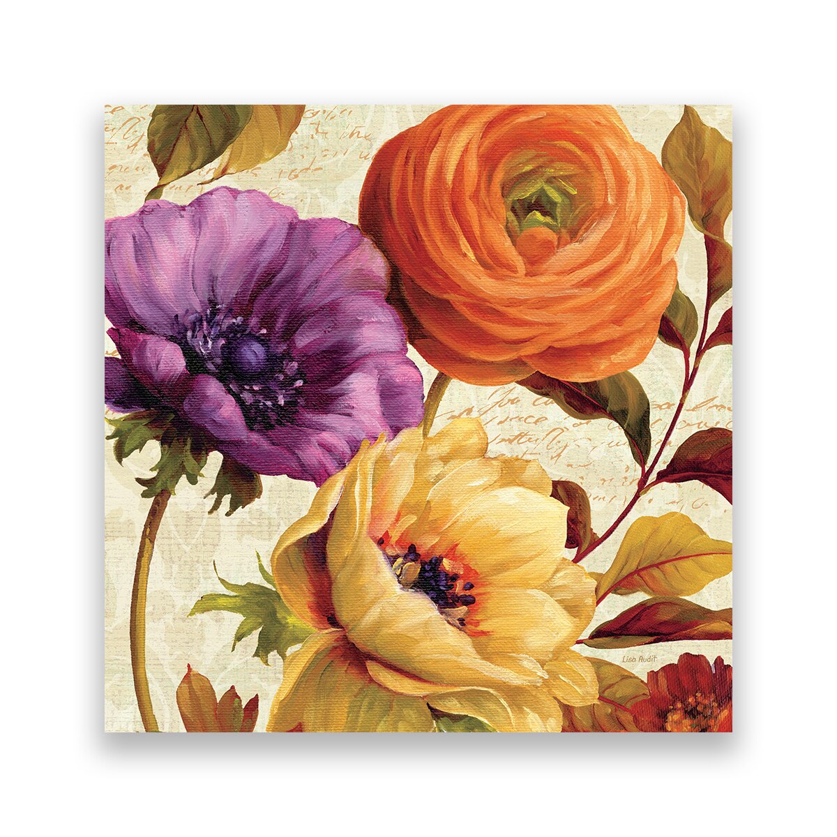 Tablou Canvas - Vintage, Floral, DIverse, 100 x 100 cm