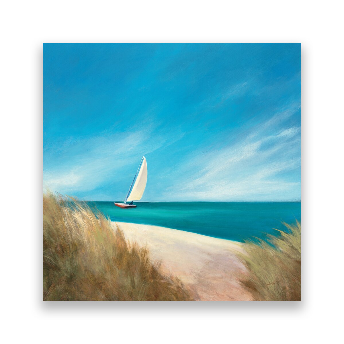 Tablou Canvas - Mare, Vara, Plaja, Velier, 80 x 80 cm