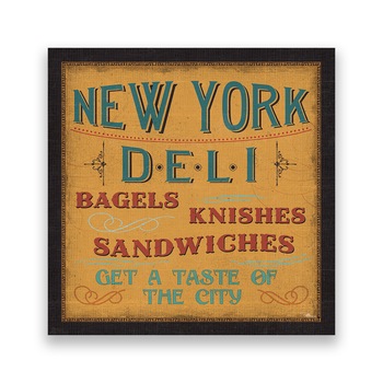 Tablou Canvas - New York, Deli, Panou, Retro, 100 x 100 cm Tablou Canvas - New York, Deli, Panou, Retro, 100 x 100 cm