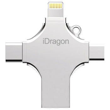 Stick USB-C 16GB iUni iDragon 4 in 1 Lightning, MicroUSB, Type-C, USB 3.0 Smartphone iOS si Android Stick USB-C 16GB iUni iDragon 4 in 1 Lightning, MicroUSB, Type-C, USB 3.0 Smartphone iOS si Android