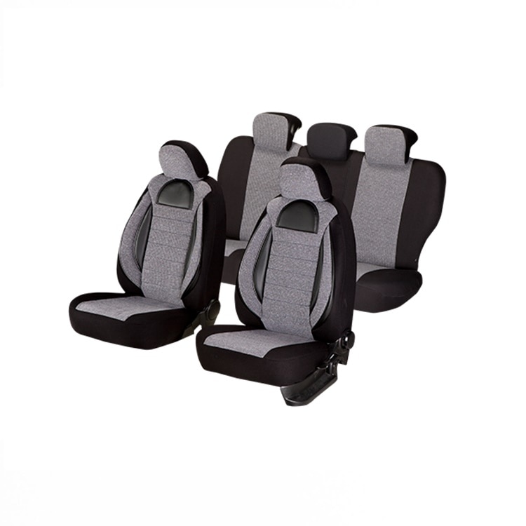 Set huse scaun Umbrella Racing gri - negru