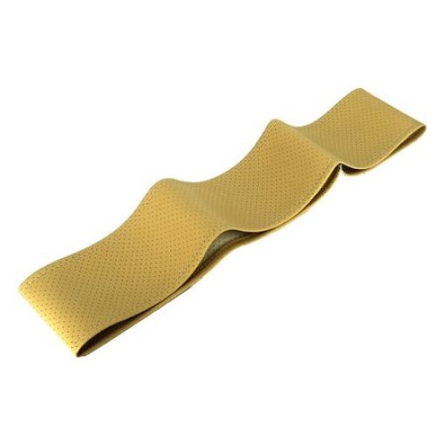 Husa volan iMK, Imitatie piele, Ac si ata inclus, marimea M, Bej