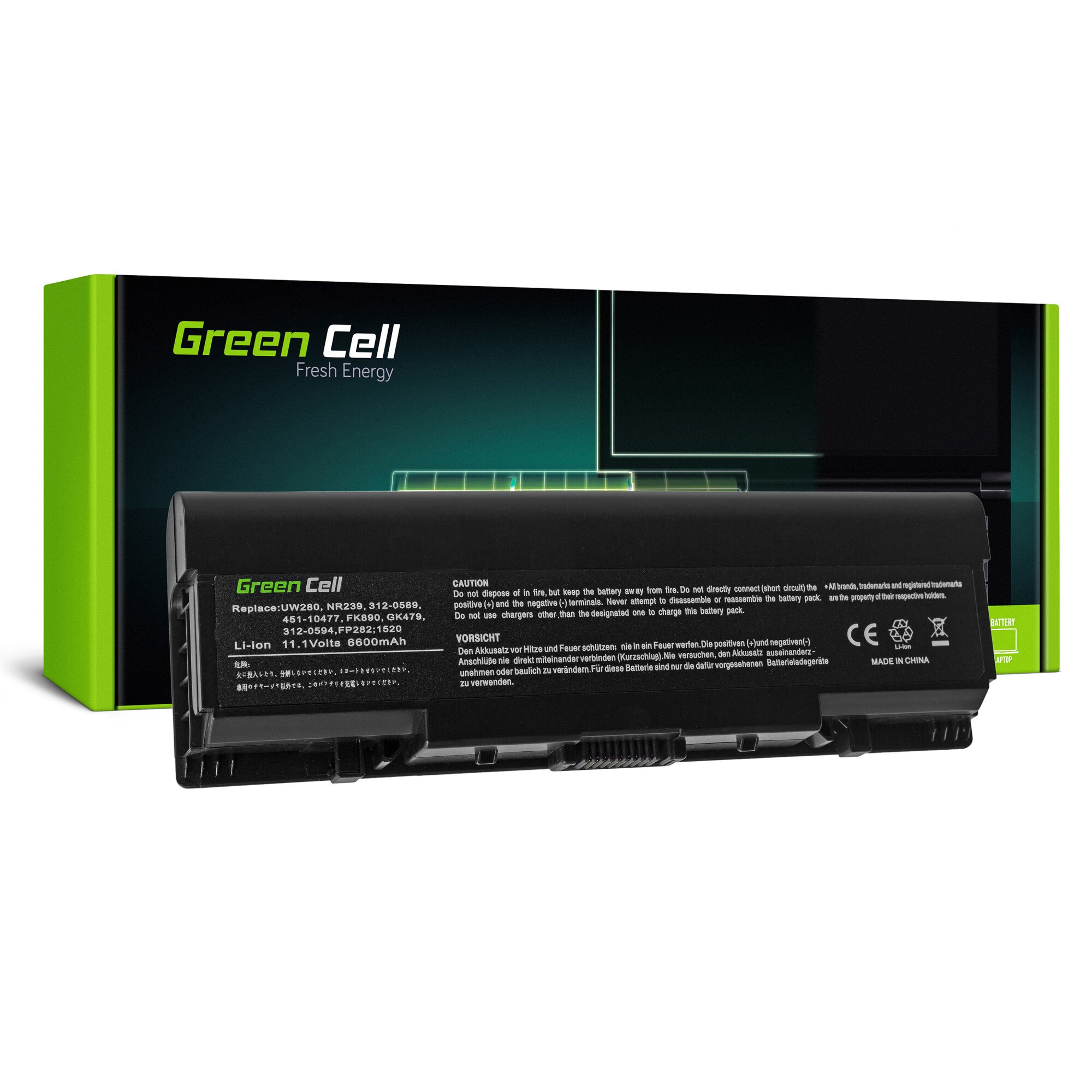 Baterie laptop FK890 GK479 pentru Dell Inspiron 1500 1520 1521 1720 acumulator marca Green Cell