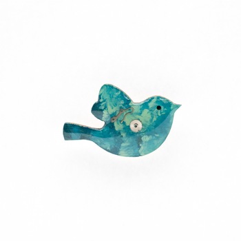 Brosa Lemn Pasare Turquoise 216, 45mm, Turcoaz Brosa Lemn Pasare Turquoise 216, 45mm, Turcoaz