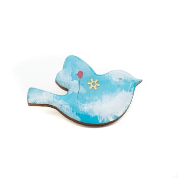 Brosa Albastra - Porumbel 400, 45mm, Albastru Brosa Albastra - Porumbel 400, 45mm, Albastru