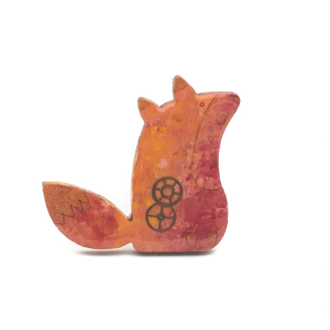 Brosa Lemn Vulpe 536, 45mm, Rosu