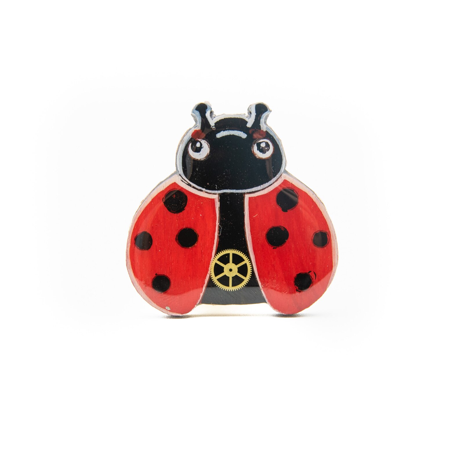 Brosa LEMN Buburuza 521, 40mm, Multicolor