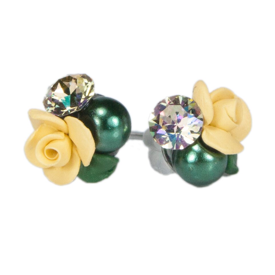 Cercei handmade cu cristale, Miidefloriart, model 109