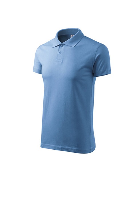 Férfi póló Malfini polo Single J. pamut szilikon kivitelben világoskék M
