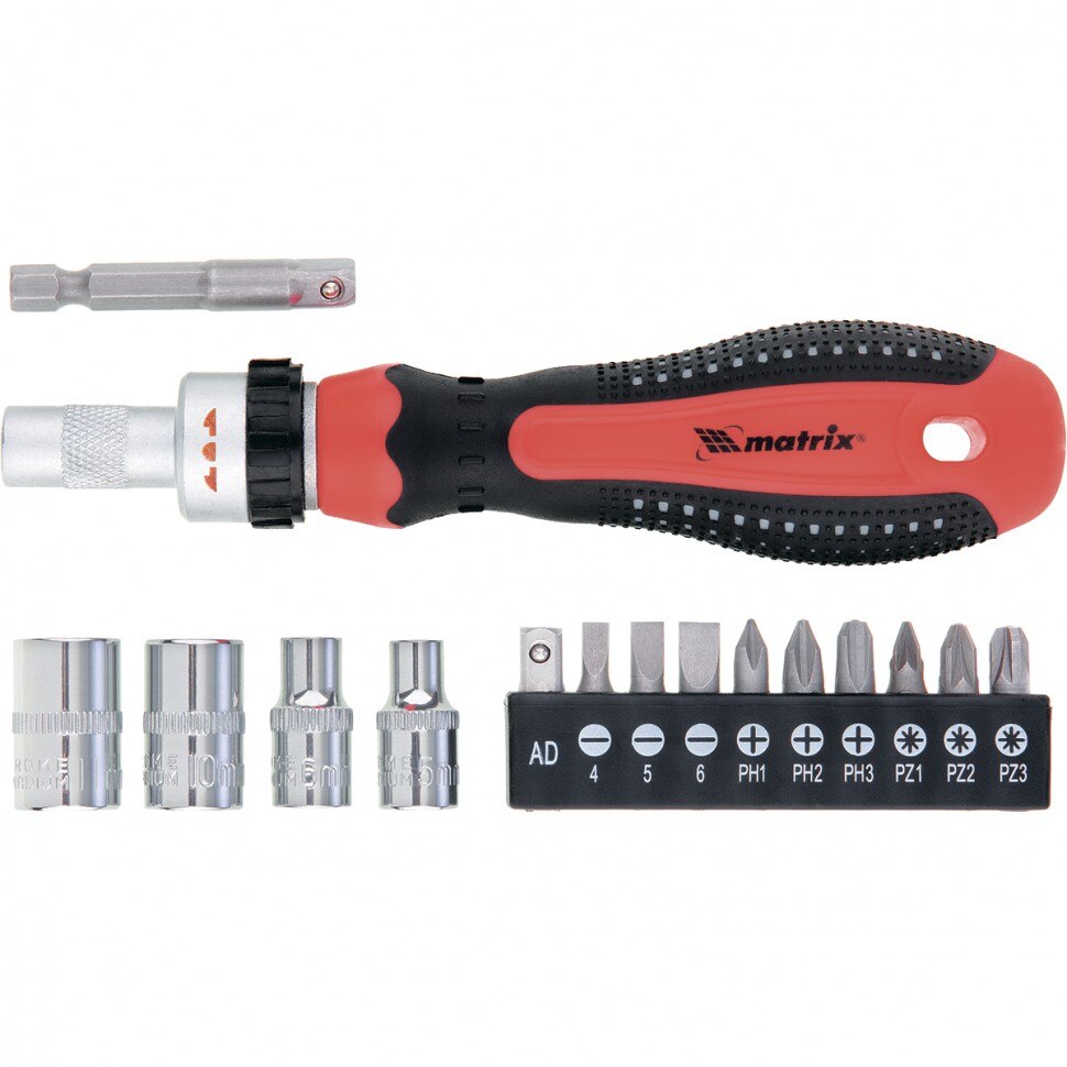 Surubelnita reversibila, biti si tubulare, set 16 buc, MTX