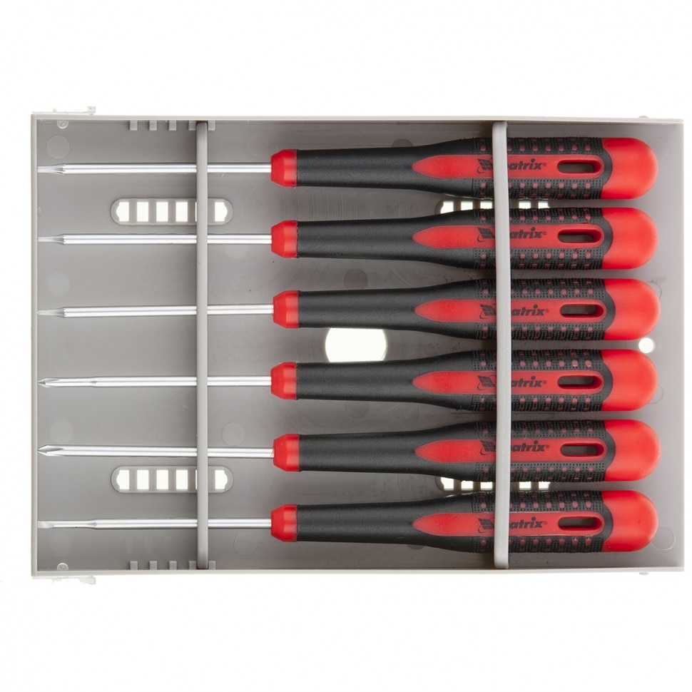 Set surubelnite de precizie Fusion, maner din doua componente, 6 buc., in cutie de plastic, MTX