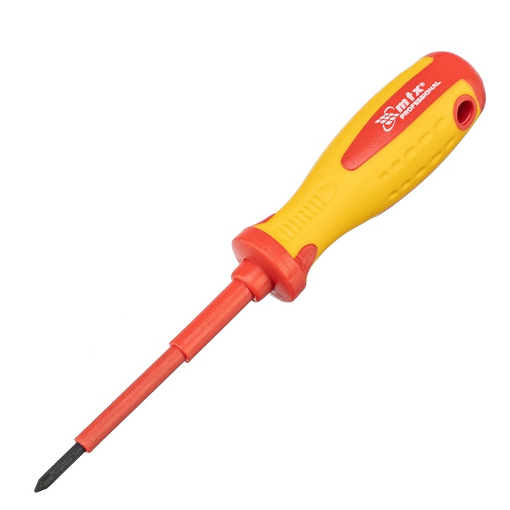 Отвертка Insulated MTX PROFESSIONAL, двукомпонентна дръжка, PH0 х 75 mm