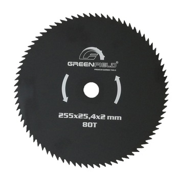Cutit pentru motocoasa GreenField, 80 dinti, 255 x 2 x 25.4 mm Cutit pentru motocoasa GreenField, 80 dinti, 255 x 2 x 25.4 mm