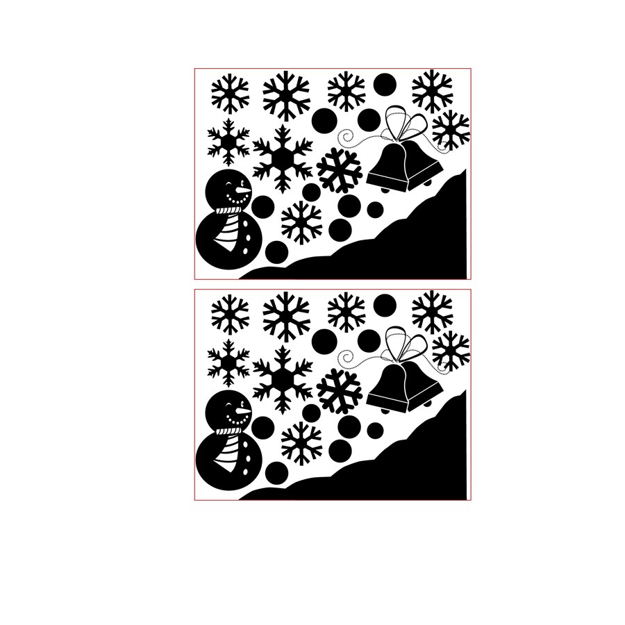 Set stickere decorative Fulgi de zapada, Stickero, 40cm x60cm ,alb