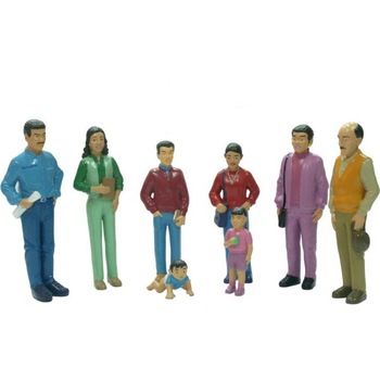 Set de 8 figurine - Familie latino-americana, Miniland Set de 8 figurine - Familie latino-americana, Miniland
