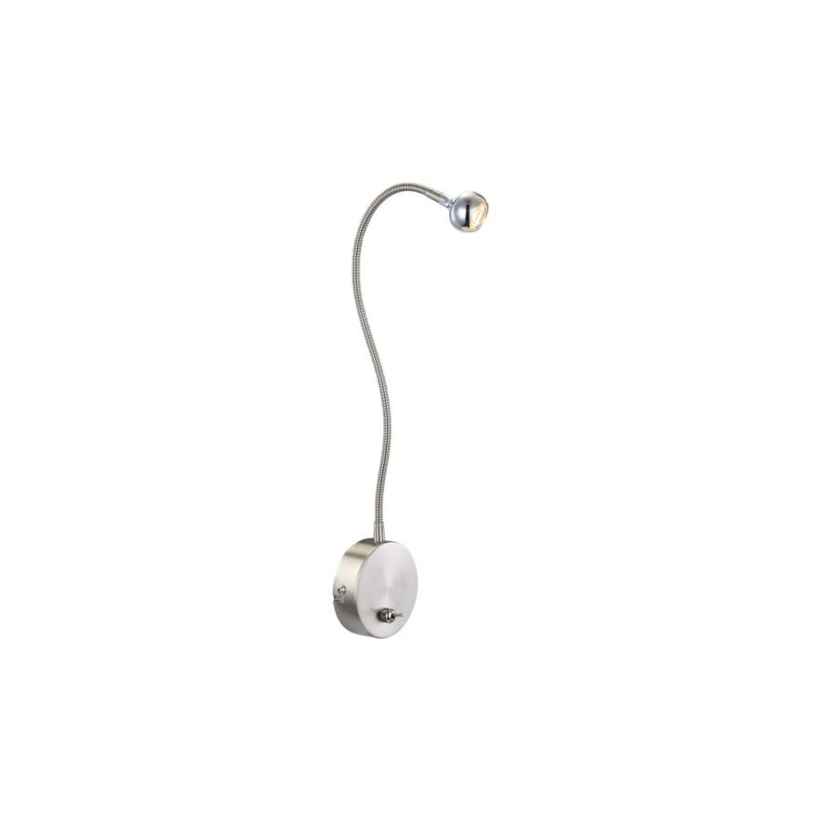 Aplica de perete Serpent Globo 1x LED, 3W nichel mat