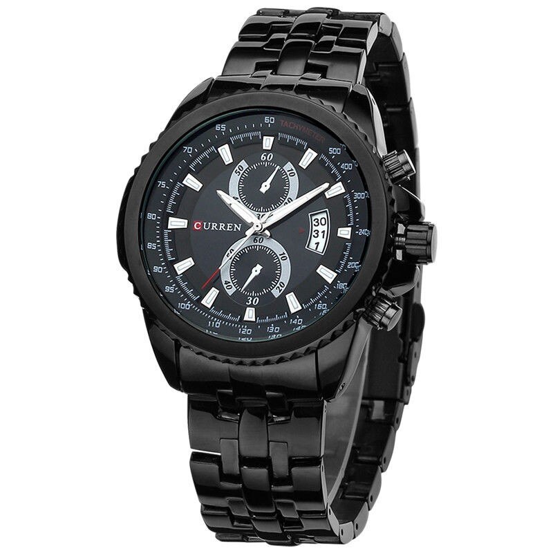 Ceas barbatesc Curren M8082, stil casual / office, negru, cutie eleganta cadou
