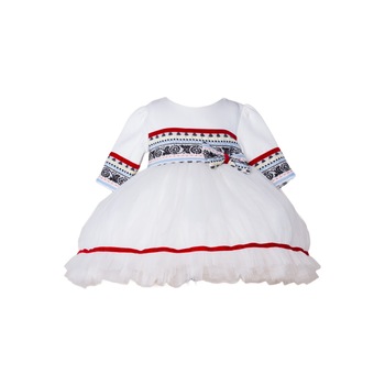 Rochita alba cu model, 6 luni Rochita alba cu model, 6 luni