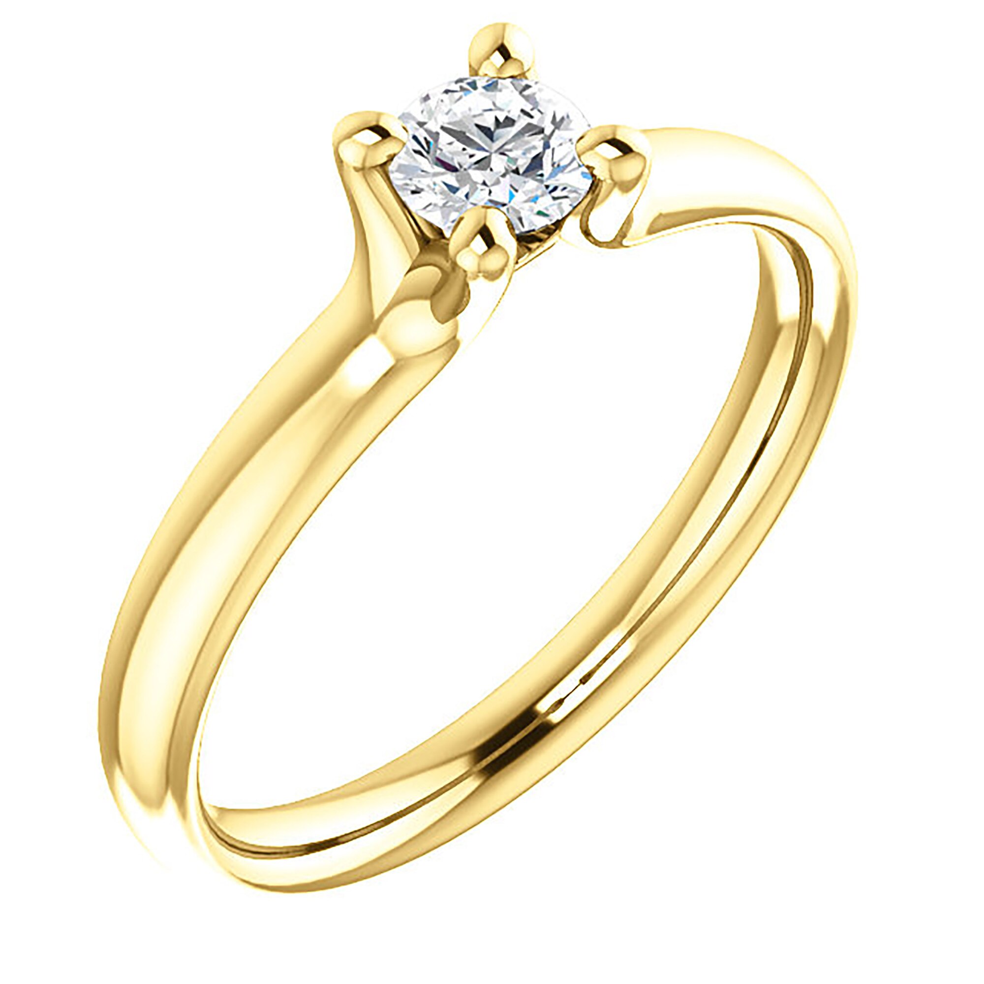 Inel de logodna, Valmand, model i122218, din Aur Galben cu Diamant incolor 0.25ct