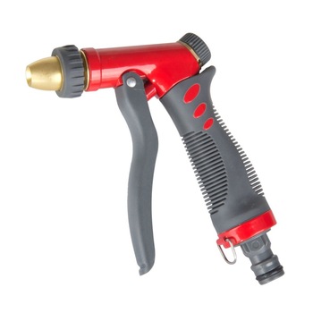 Pistol stropit metalic cu duza cupru si tragaci, debit si jet reglabil Pistol stropit metalic cu duza cupru si tragaci, debit si jet reglabil