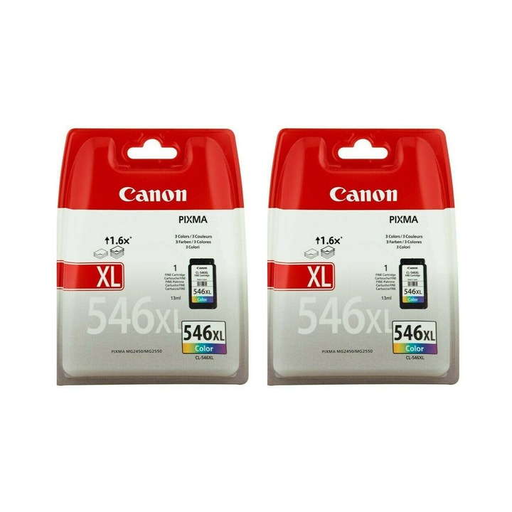 CL-546XL színes x 2 eredeti Canon 26 ml-es 600 oldalas tintapatron csomag