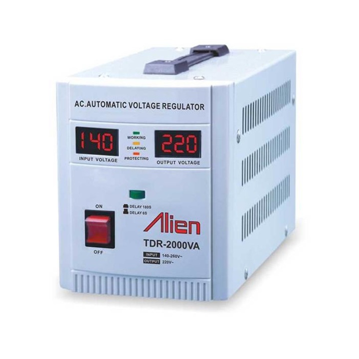 Стабилизатор на напрежение с релета ALIEN TDR-2000VA 140VAC/260VAC 220VAC 2000VA
