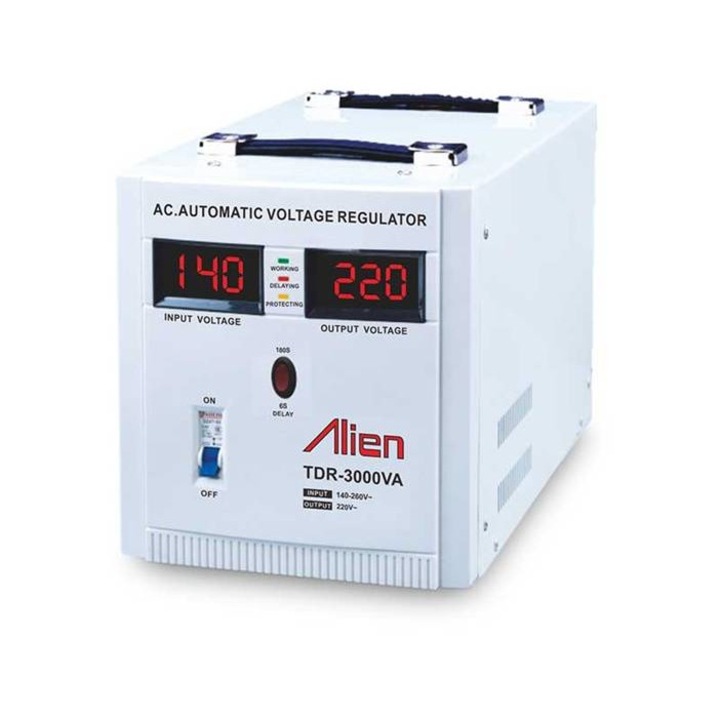 Стабилизатор на напрежение с релета ALIEN TDR-3000VA 140VAC/260VAC 220VAC 3000VA