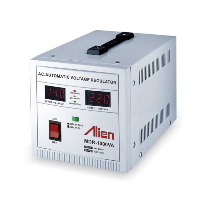 Стабилизатор на напрежение със серво мотор ALIEN MDR-1000VA 140VAC/260VAC 220VAC 1000VA