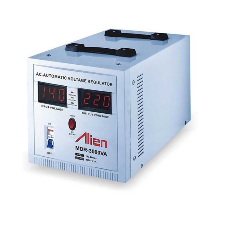 Стабилизатор на напрежение със серво мотор ALIEN MDR-3000VA 140VAC/260VAC 220VAC 3000VA