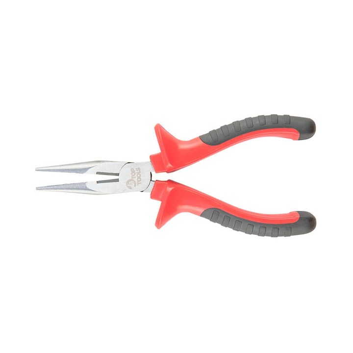 Клещи с дълъг плосък връх, дължина 160 мм, 32D113, Top Tools