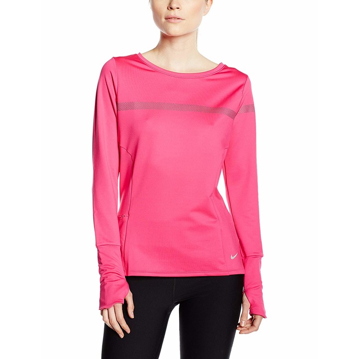 Спортна блуза NIKE Midlayer Crew,дълъг ръкав,Розов,XL,