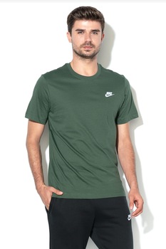Nike, Tricou cu decolteu la baza gatului Sportswear Club, Verde feriga Nike, Tricou cu decolteu la baza gatului Sportswear Club, Verde feriga