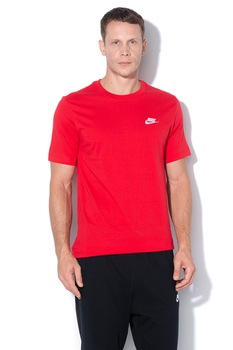 Nike, Tricou cu decolteu la baza gatului Sportswear Club, Rosu